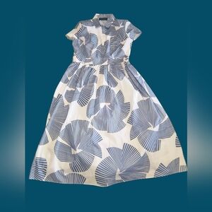 Paule Ka Printed Midi Shirt Dress Pockets Size 42 MSRP $625